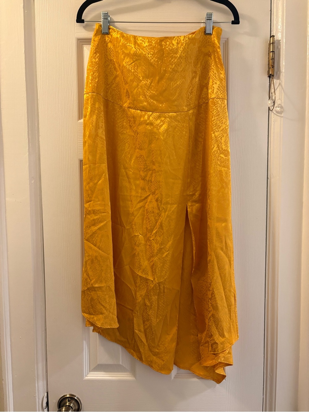 Miss Selfridge Golden Yellow High-Low Satin Skirt